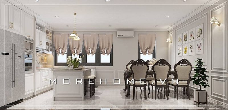 Thiết kế phòng ăn chung cư đẹp và sang trọng